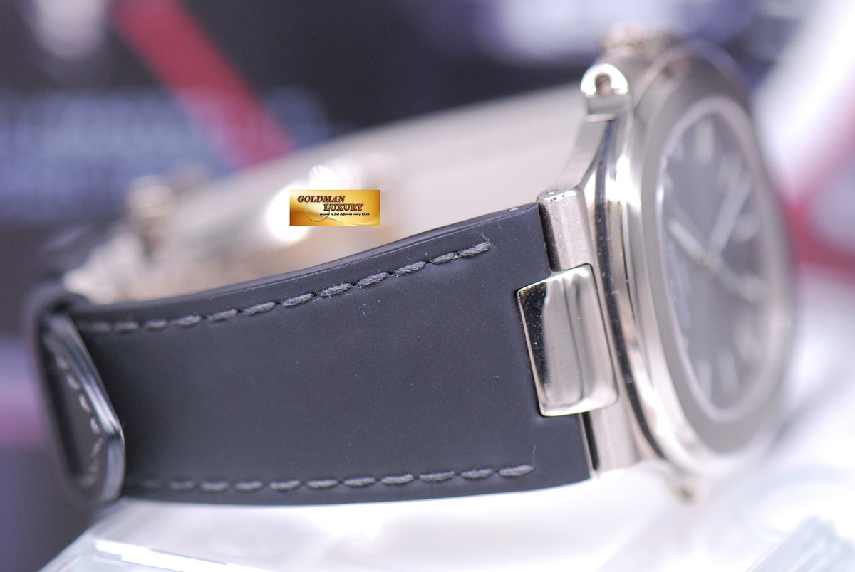 [SOLD] PATEK PHILIPPE NAUTILUS 18K WHITE GOLD AUTOMATIC LEATHER STRAP 5711G (MINT)