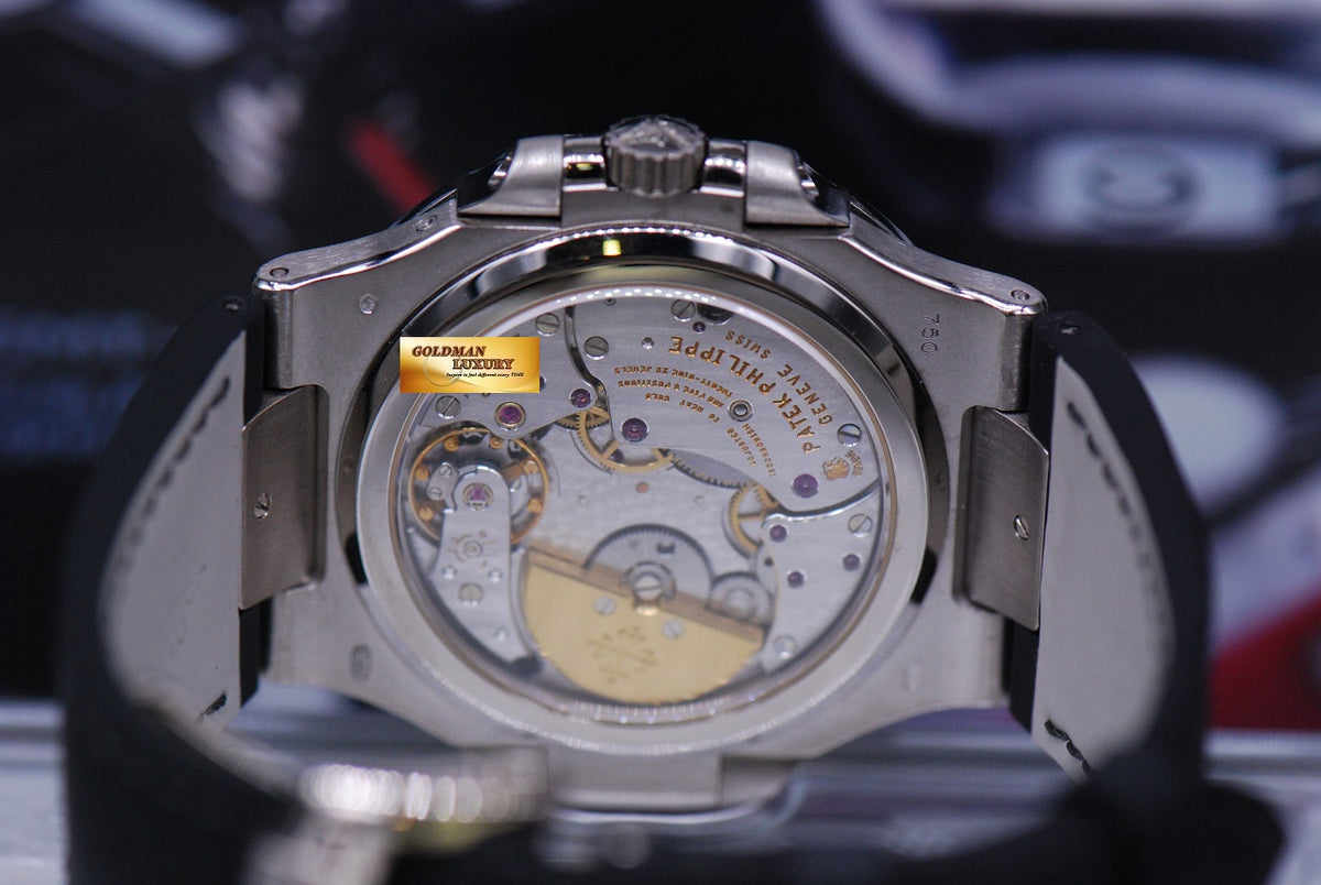 [SOLD] PATEK PHILIPPE NAUTILUS MOONPHASE POWER RESERVE 18K WHITE GOLD AUTOMATIC LEATHER STRAP 5712G (MINT)