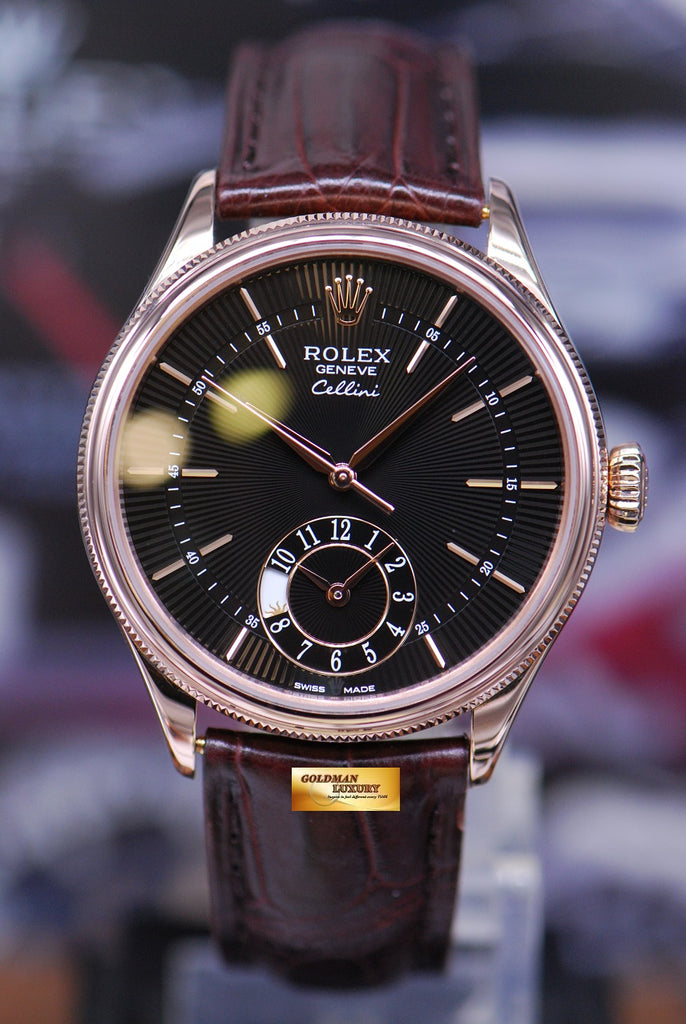 Rolex cellini dual time rose gold hotsell