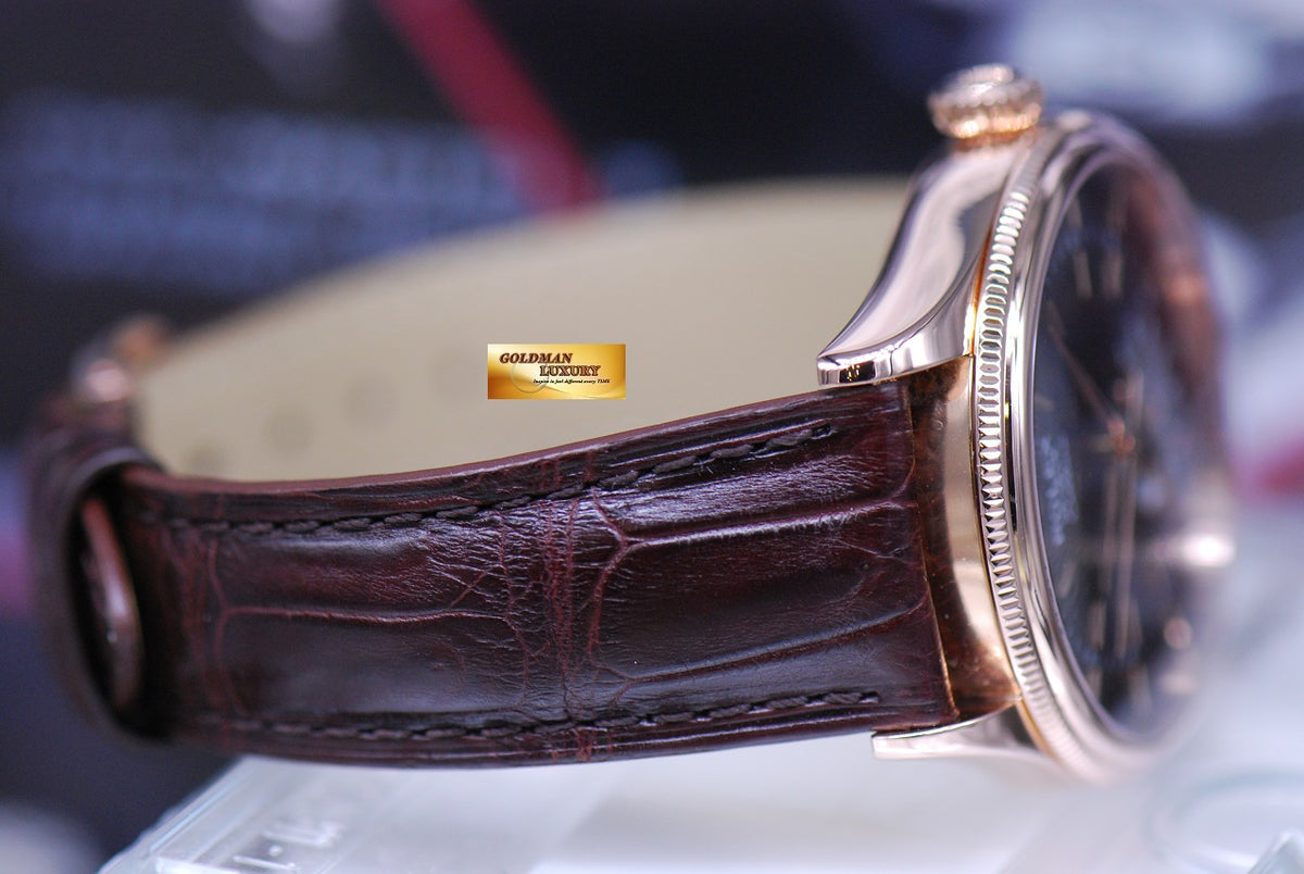 [SOLD] ROLEX CELLINI 39mm DUAL TIME DAY / NIGHT 18K ROSE GOLD AUTOMATIC 50525 (MINT)