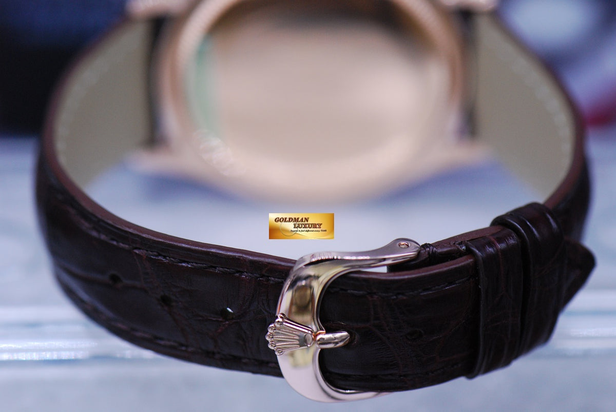 [SOLD] ROLEX CELLINI 39mm DUAL TIME DAY / NIGHT 18K ROSE GOLD AUTOMATIC 50525 (MINT)