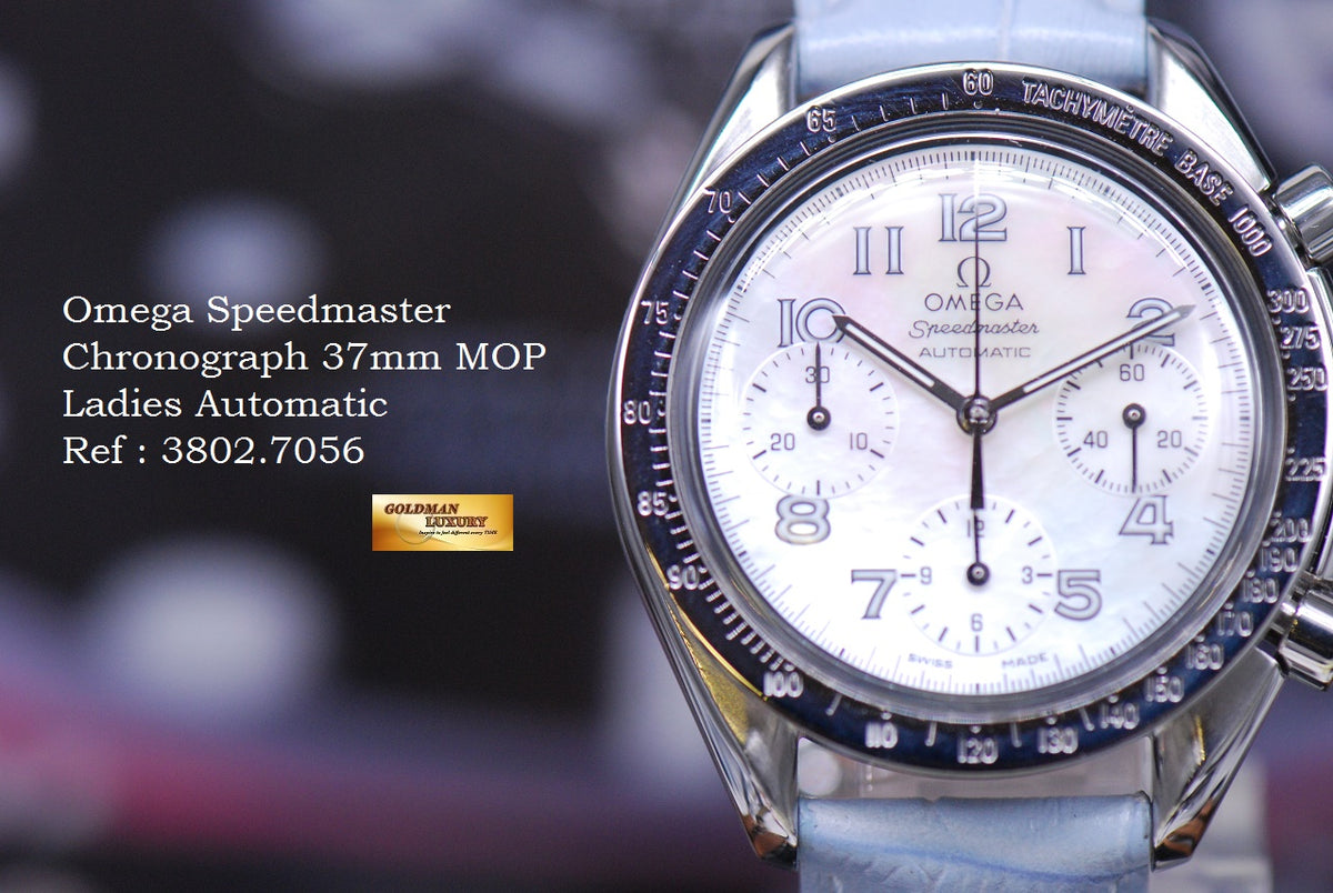 [SOLD] OMEGA SPEEDMASTER CHRONOGRAPH 37mm MOP LADIES AUTOMATIC 3802.7255 (MINT)