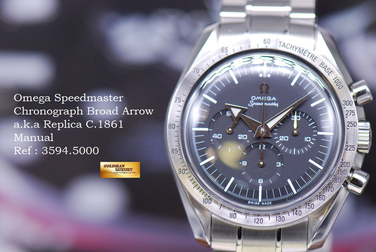 [SOLD] OMEGA SPEEDMASTER CHRONOGRAPH BROAD ARROW a.k.a REPLICA C.1861 MANUAL (MINT)