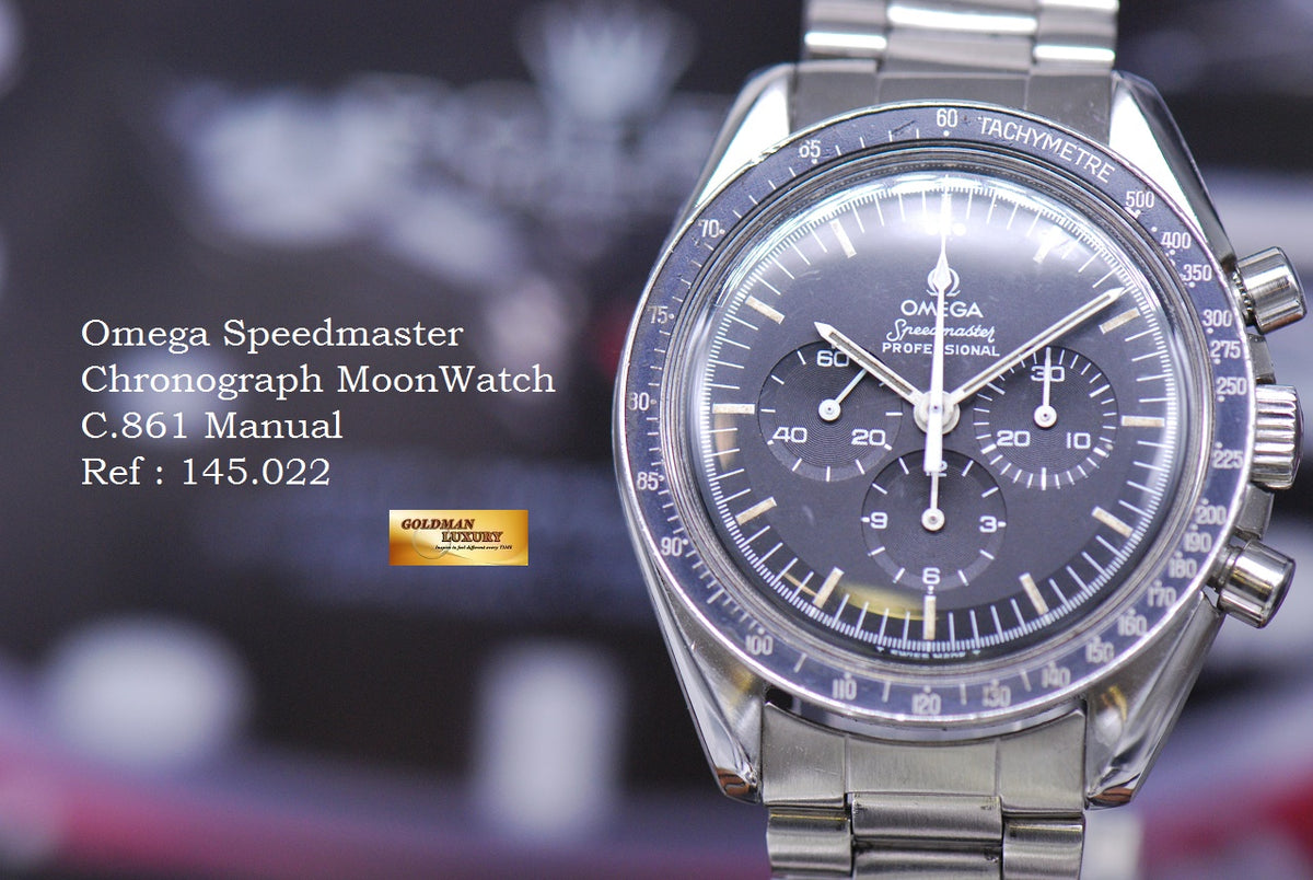 [SOLD] OMEGA SPEEDMASTER CHRONOGRAPH MOON WATCH C.861 MANUAL (VINTAGE NEAR MINT)