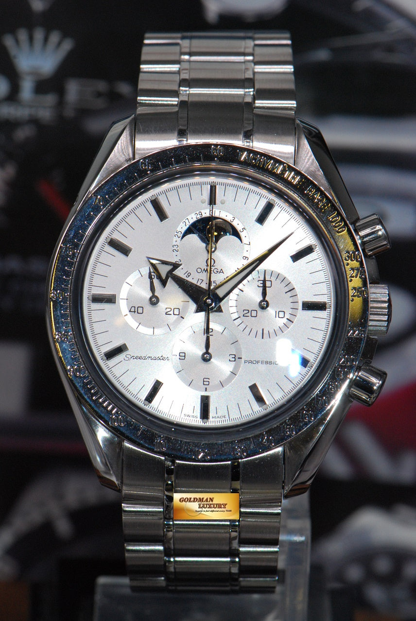 [SOLD] OMEGA SPEEDMASTER BROAD ARROW CHRONOGRAPH MOONPHASE C.1866 MANUAL (MINT)