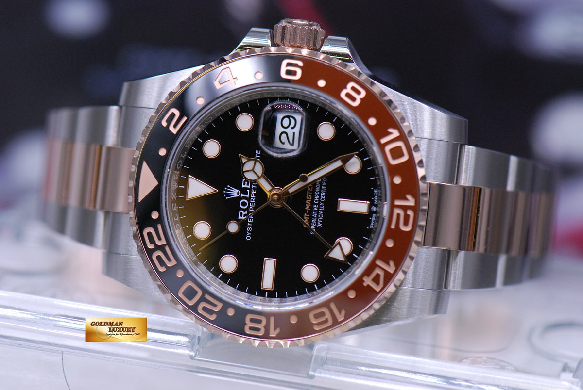 [SOLD] ROLEX OYSTER GMT-MASTER II HALF-EVEROSE GOLD ROOT BEER 126711CHNR (NEW-UNWORN)