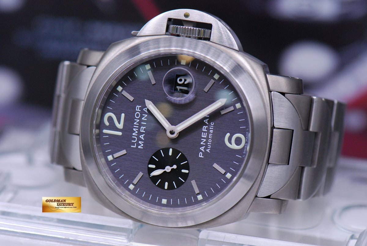 [SOLD] PANERAI LUMINOR MARINA 44mm TITANIUM BRACELET ANTHRACITE DIAL AUTOMATIC PAM 91 (MINT)