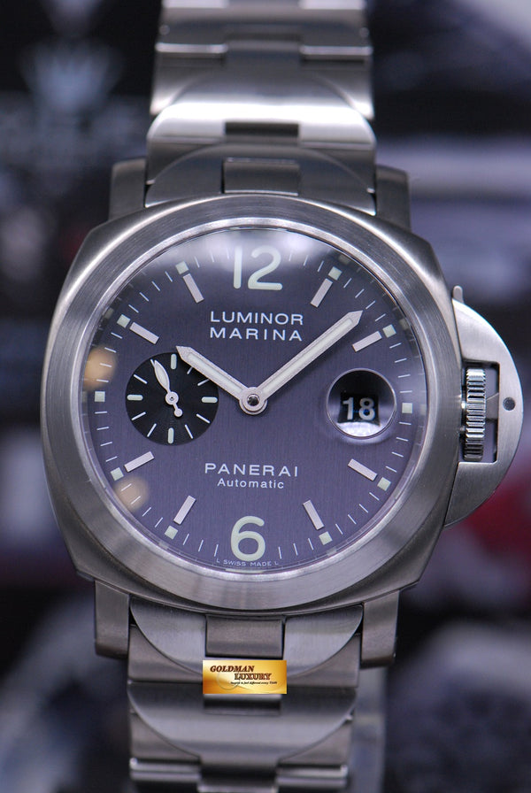 [SOLD] PANERAI LUMINOR MARINA 44mm TITANIUM BRACELET ANTHRACITE DIAL AUTOMATIC PAM 91 (MINT)