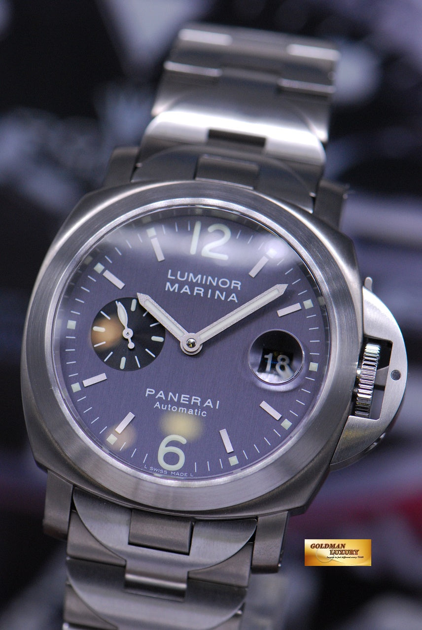 [SOLD] PANERAI LUMINOR MARINA 44mm TITANIUM BRACELET ANTHRACITE DIAL AUTOMATIC PAM 91 (MINT)