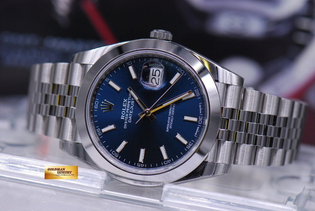 [SOLD] ROLEX OYSTER PERPETUAL DATEJUST 41 BLUE JUBILEE BRACELET 126300 (NEW-UNWORN)