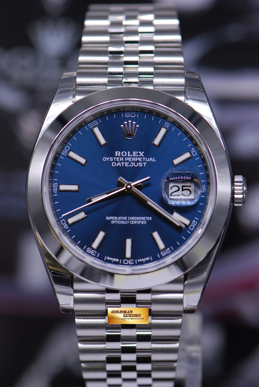 [SOLD] ROLEX OYSTER PERPETUAL DATEJUST 41 BLUE JUBILEE BRACELET 126300 (NEW-UNWORN)