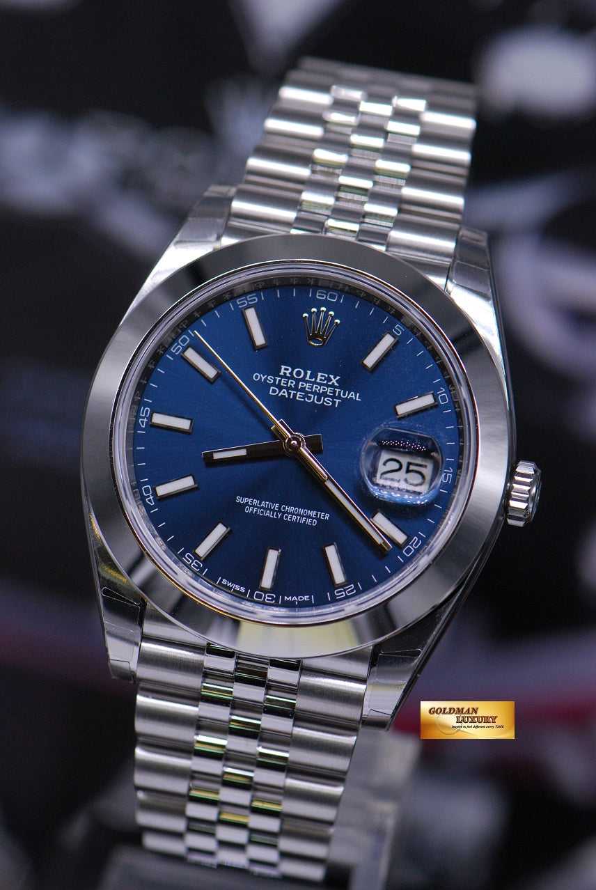 [SOLD] ROLEX OYSTER PERPETUAL DATEJUST 41 BLUE JUBILEE BRACELET 126300 (NEW-UNWORN)