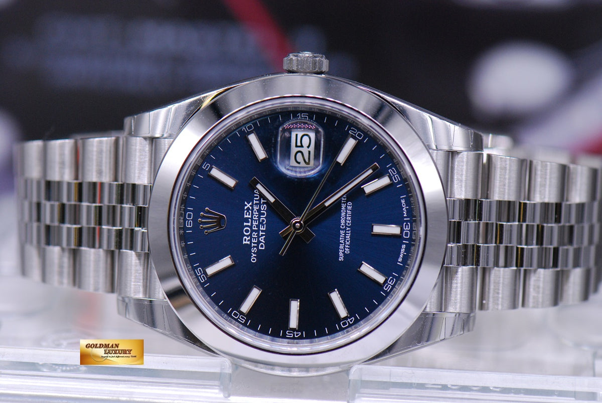 [SOLD] ROLEX OYSTER PERPETUAL DATEJUST 41 BLUE JUBILEE BRACELET 126300 (NEW-UNWORN)