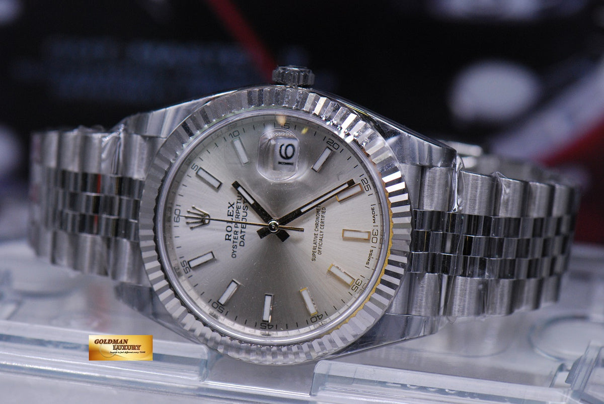 [SOLD] ROLEX OYSTER PERPETUAL DATEJUST 41 SILVER JUBILEE BRACELET 126334 (NEW-UNWORN)