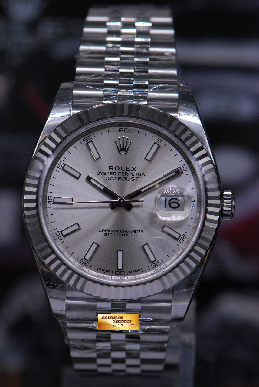 [SOLD] ROLEX OYSTER PERPETUAL DATEJUST 41 SILVER JUBILEE BRACELET 126334 (NEW-UNWORN)