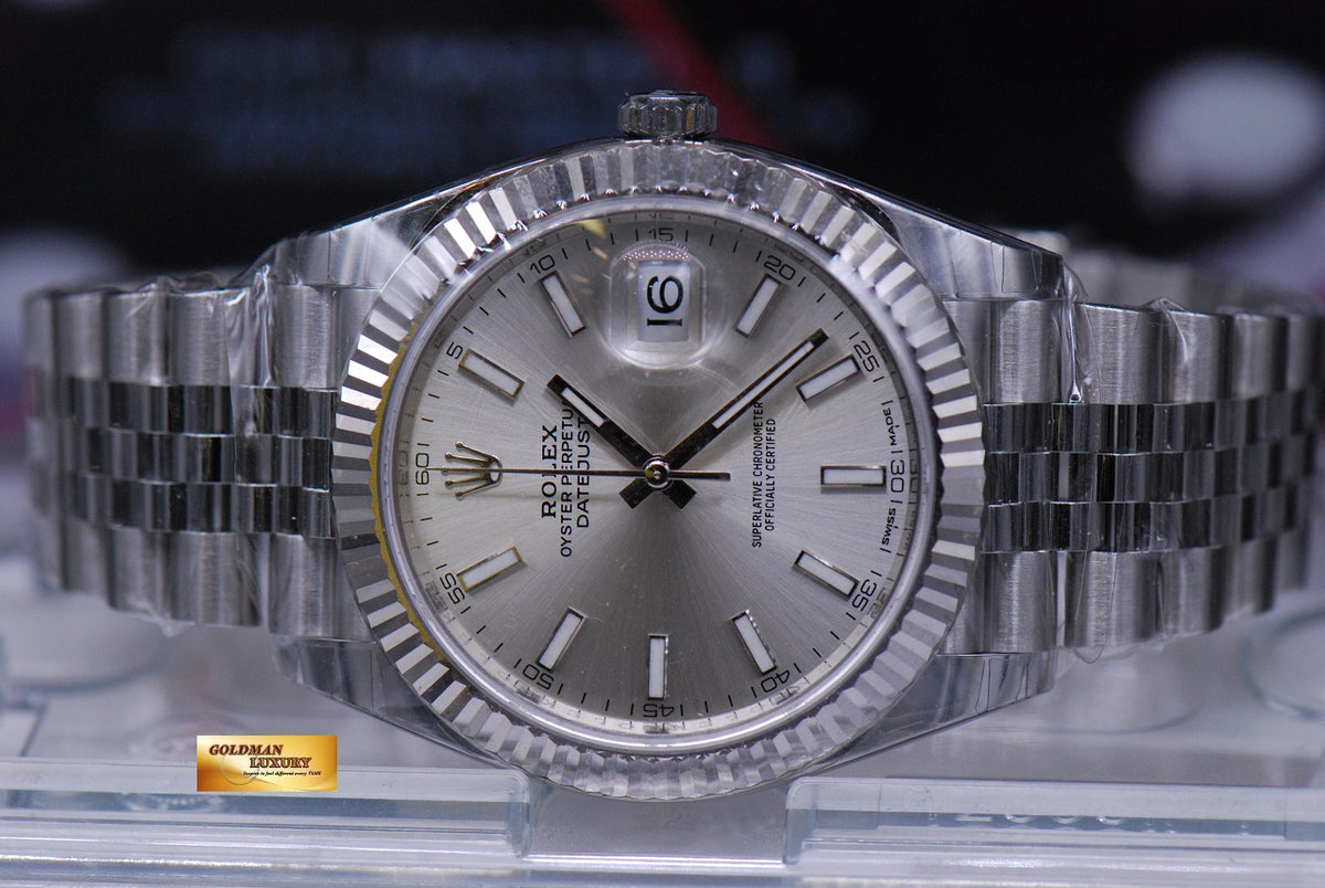 [SOLD] ROLEX OYSTER PERPETUAL DATEJUST 41 SILVER JUBILEE BRACELET 126334 (NEW-UNWORN)