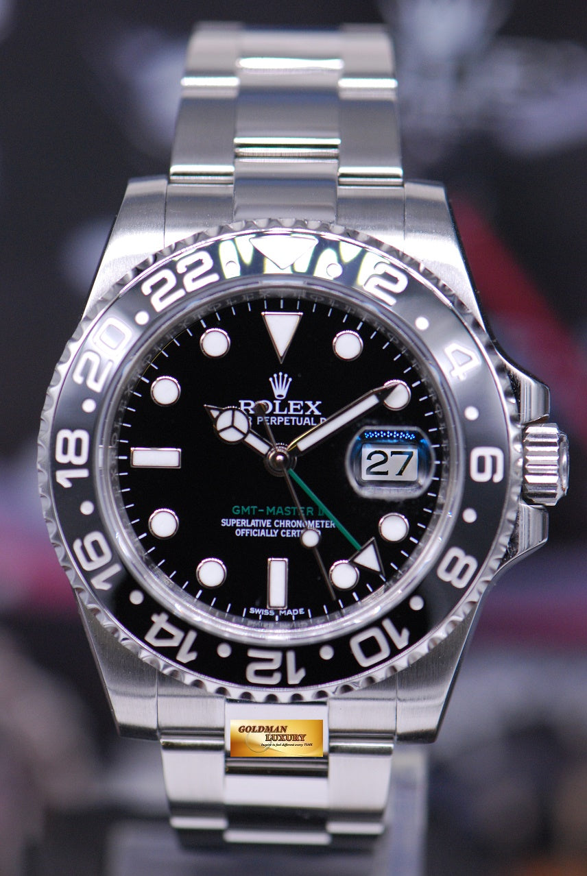 [SOLD] ROLEX OYSTER PERPETUAL GMT-MASTER II BLACK CERAMIC 116710LN (MINT)