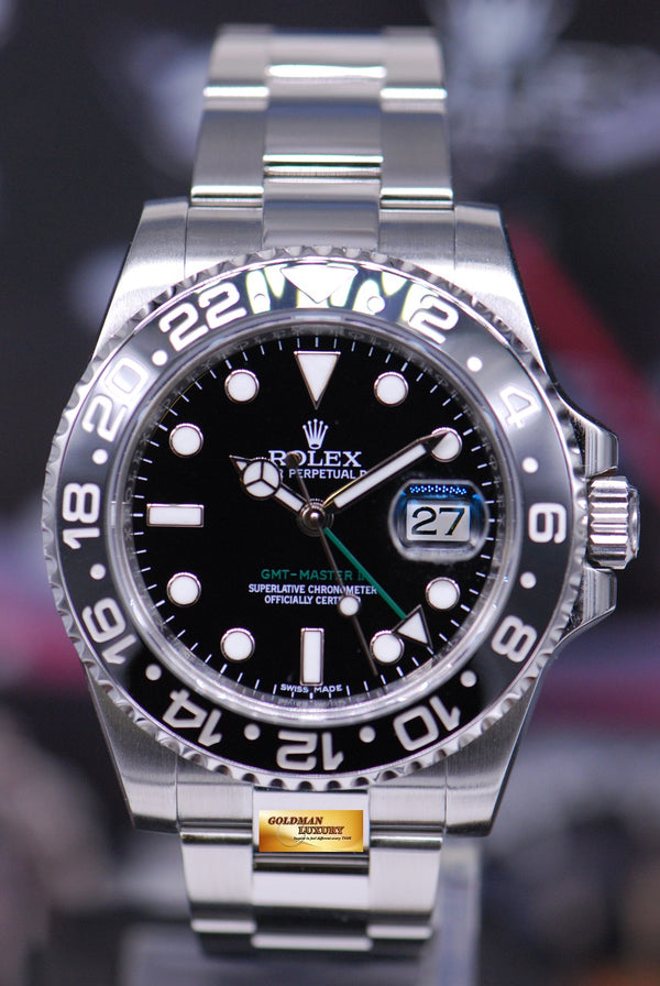 [SOLD] ROLEX OYSTER PERPETUAL GMT-MASTER II BLACK CERAMIC 116710LN (MINT)