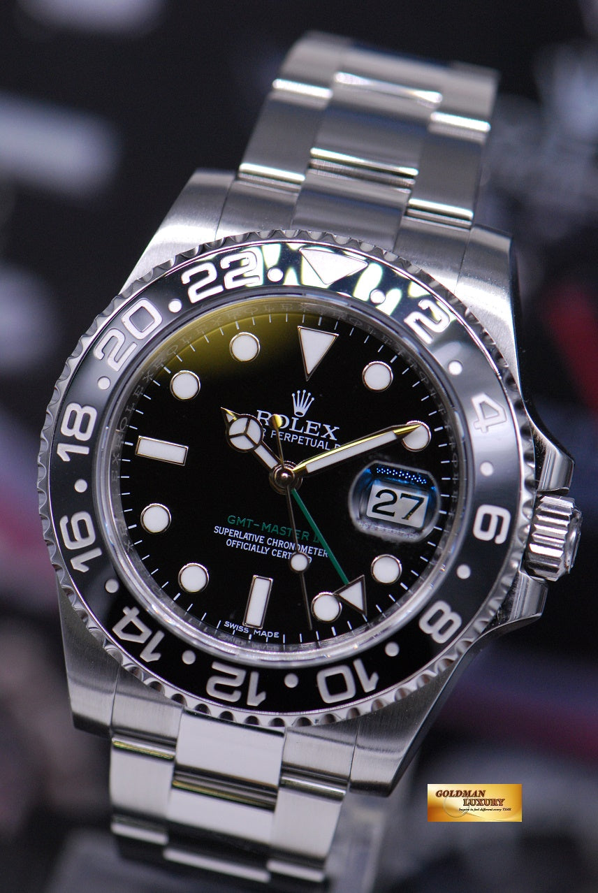 [SOLD] ROLEX OYSTER PERPETUAL GMT-MASTER II BLACK CERAMIC 116710LN (MINT)