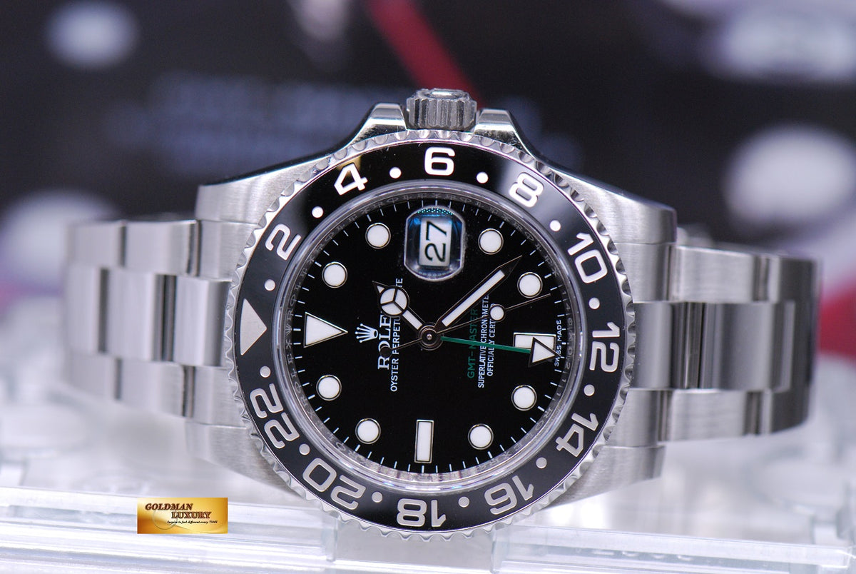 [SOLD] ROLEX OYSTER PERPETUAL GMT-MASTER II BLACK CERAMIC 116710LN (MINT)