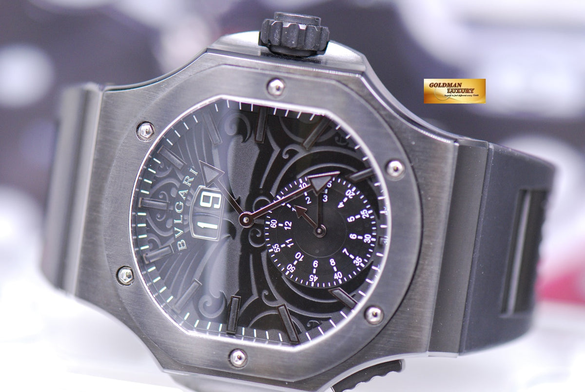 [SOLD] BVLGARI DANIEL ROTH ENDURER ALL BLACK CHRONOSPRINT PVD BLACK AUTOMATIC BRE56SBCHS (MINT)