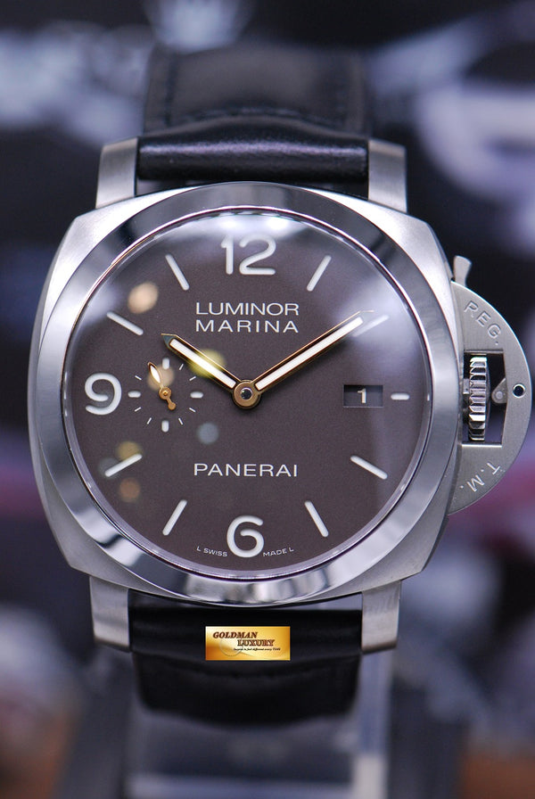 [SOLD] PANERAI LUMINOR MARINA 44mm TITANIUM TOBACCO BROWN DIAL AUTOMATIC PAM 351 (MINT)