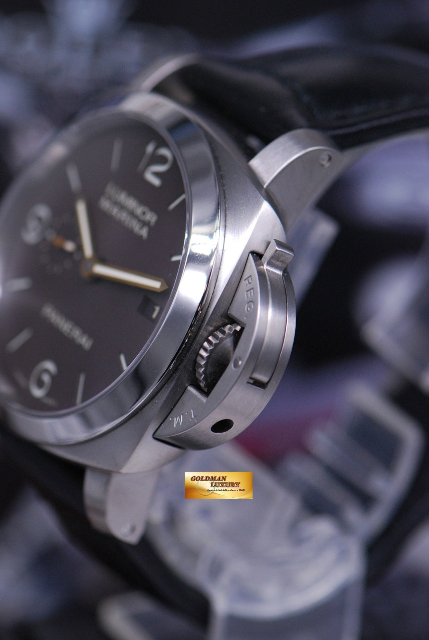 [SOLD] PANERAI LUMINOR MARINA 44mm TITANIUM TOBACCO BROWN DIAL AUTOMATIC PAM 351 (MINT)