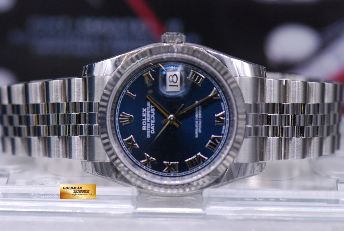 [SOLD] ROLEX OYSTER PERPETUAL DATEJUST 36mm BLUE JUBILEE BRACELET 116234 (NEW-UNWORN)