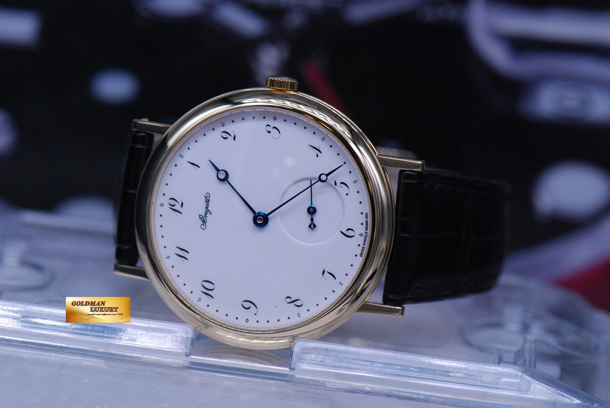 [SOLD] BREGUET CLASSIQUE 18K YELLOW GOLD ENAMEL WHITE DIAL AUTOMATIC 5140 (MINT)