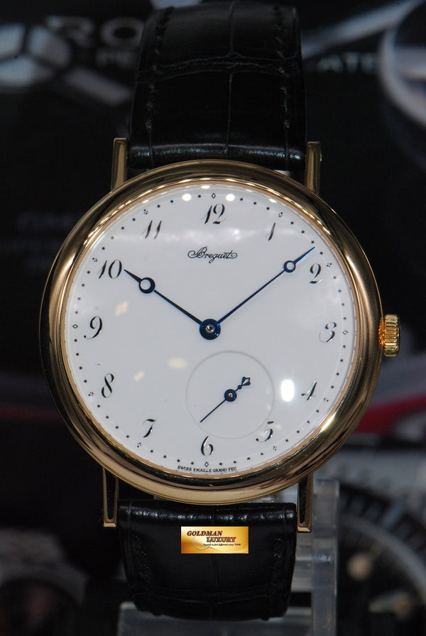 [SOLD] BREGUET CLASSIQUE 18K YELLOW GOLD ENAMEL WHITE DIAL AUTOMATIC 5140 (MINT)