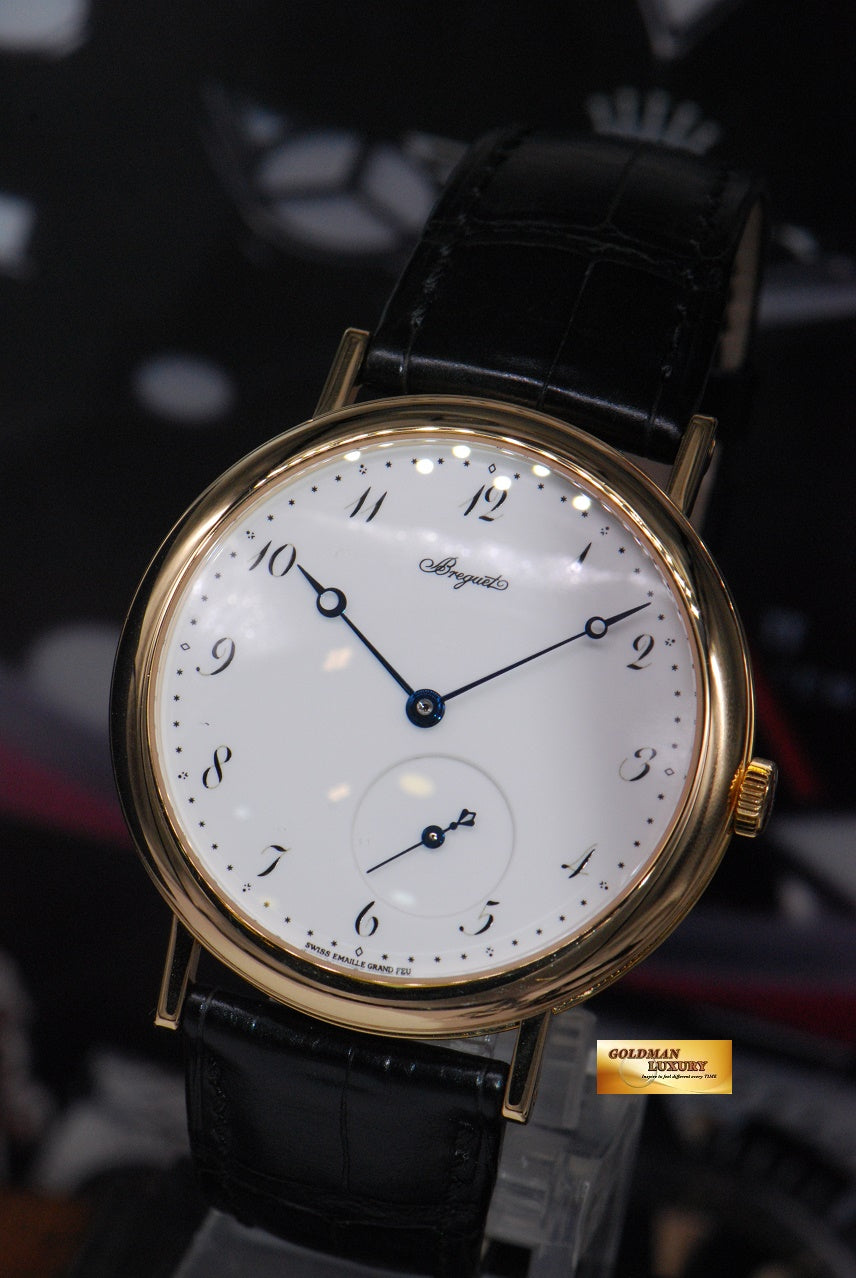 [SOLD] BREGUET CLASSIQUE 18K YELLOW GOLD ENAMEL WHITE DIAL AUTOMATIC 5140 (MINT)