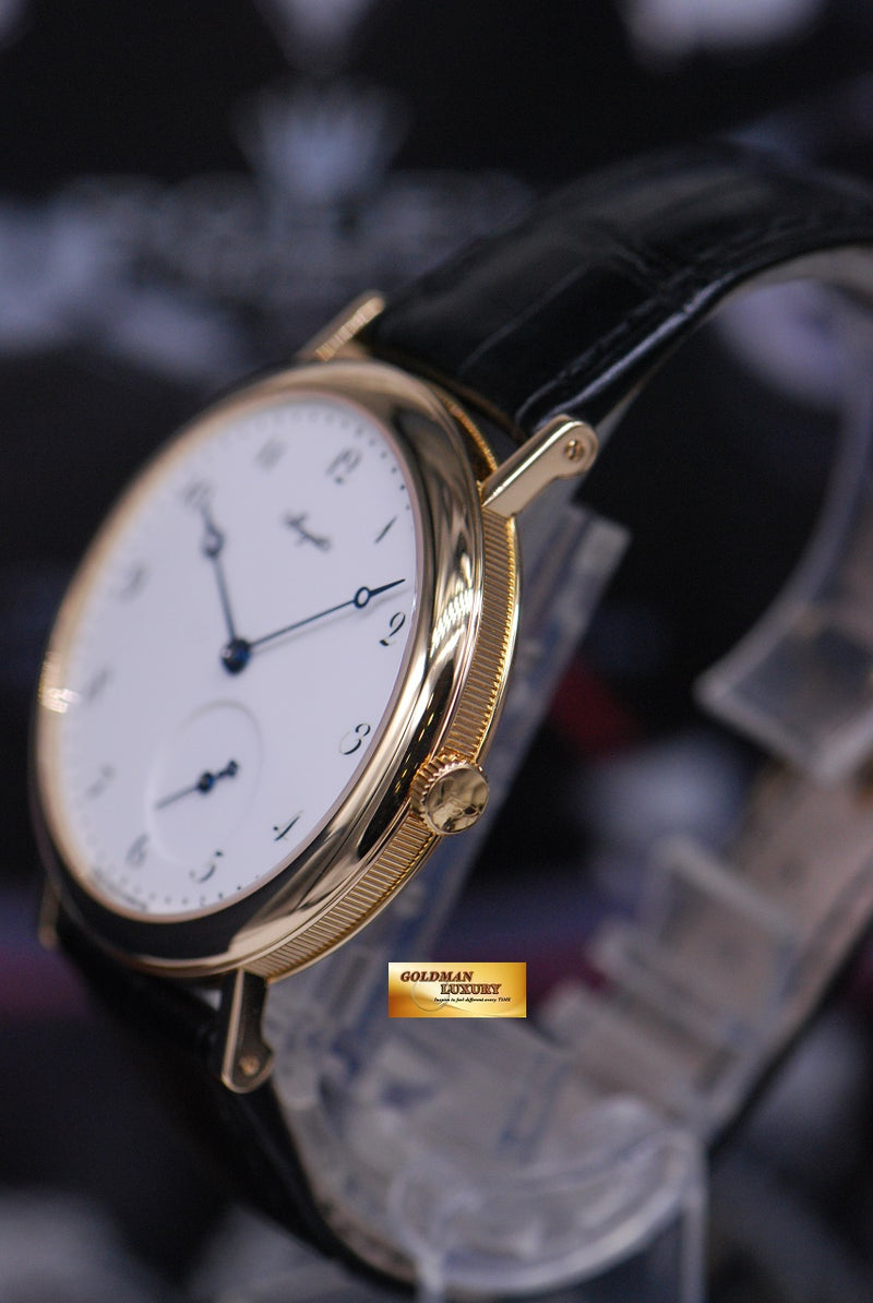 SOLD BREGUET CLASSIQUE 18K YELLOW GOLD ENAMEL WHITE DIAL