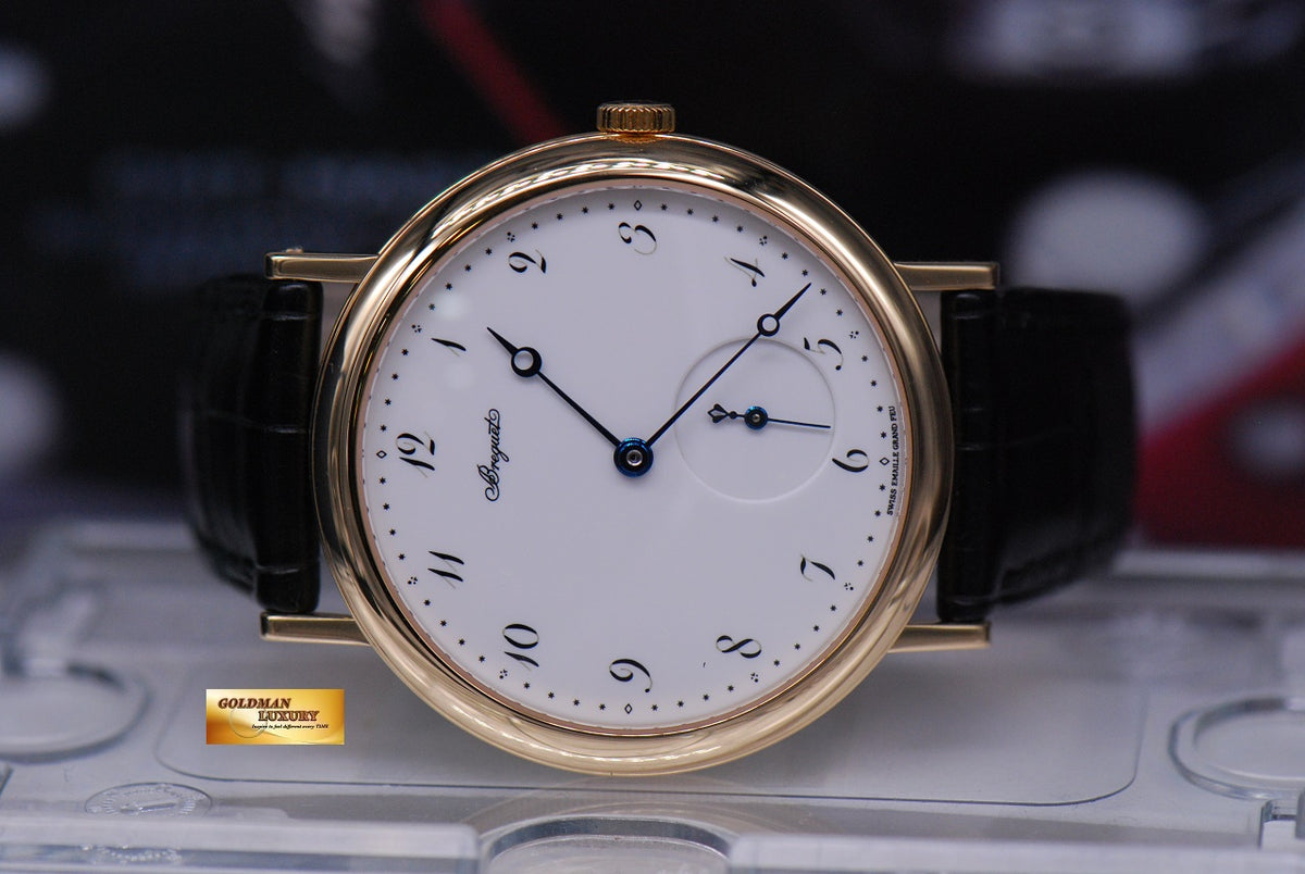 [SOLD] BREGUET CLASSIQUE 18K YELLOW GOLD ENAMEL WHITE DIAL AUTOMATIC 5140 (MINT)