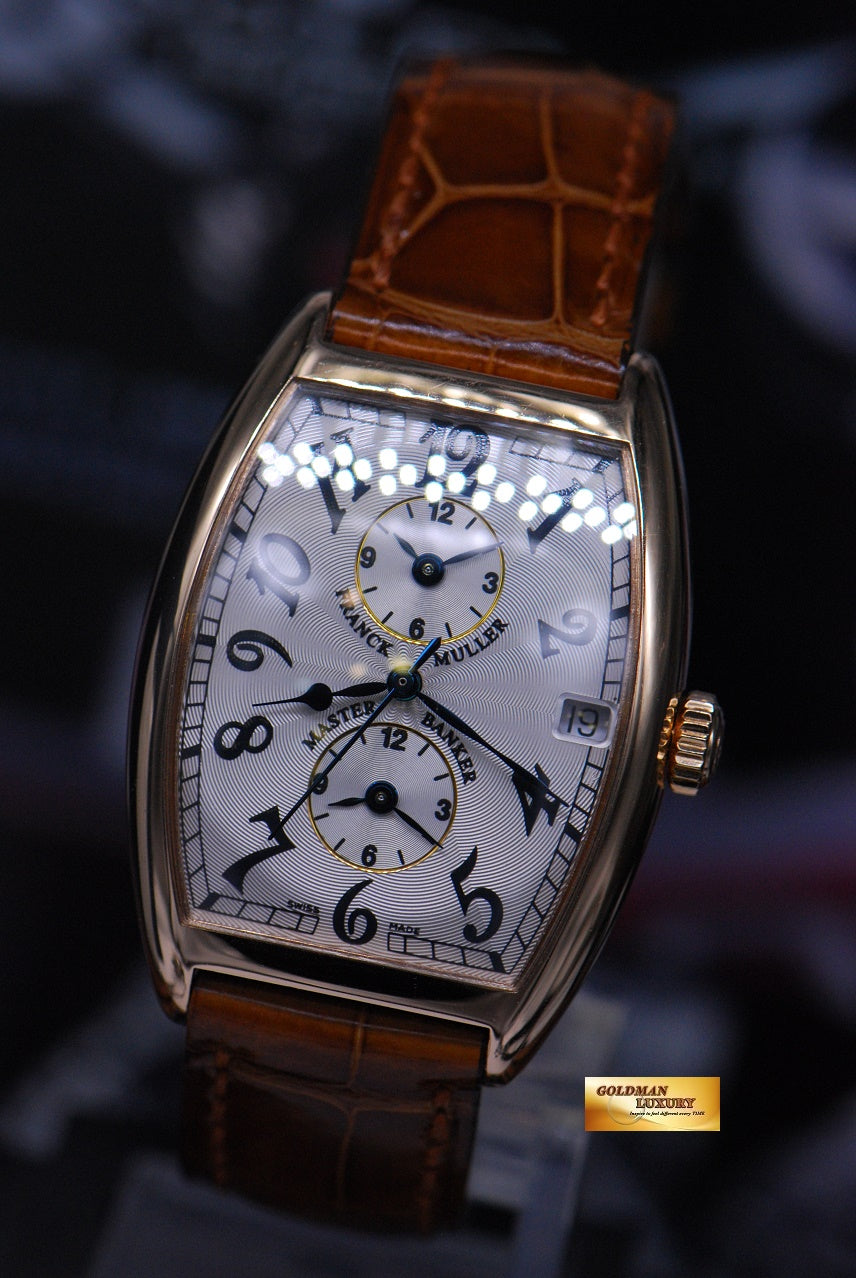 [SOLD] FRANCK MULLER MASTER BANKER 3 GMT 18K YELLOW GOLD AUTOMATIC 2852MB (NEAR MINT)
