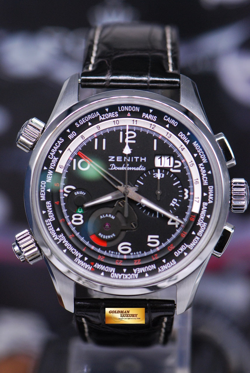 [SOLD] ZENITH PILOT DOUBLEMATIC 45mm CHRONOGRAPH ALARM WORLD TIME BIG DATE AUTOMATIC (MINT)