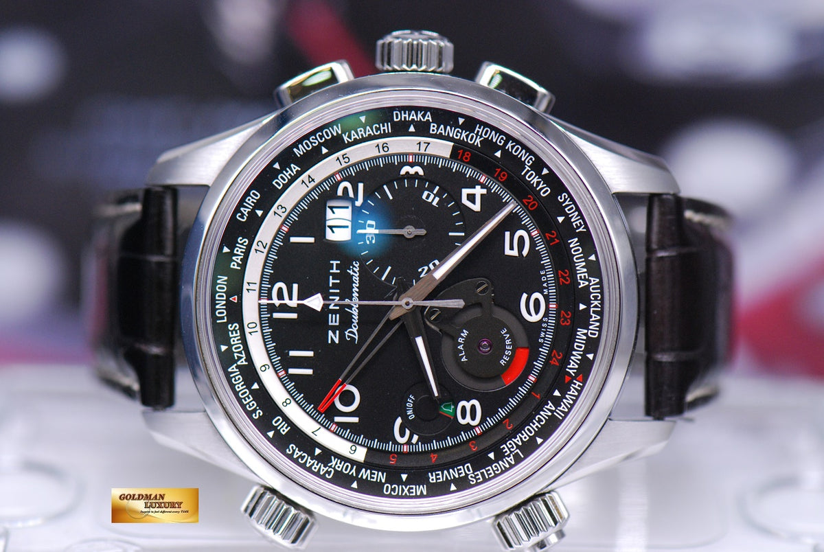 [SOLD] ZENITH PILOT DOUBLEMATIC 45mm CHRONOGRAPH ALARM WORLD TIME BIG DATE AUTOMATIC (MINT)
