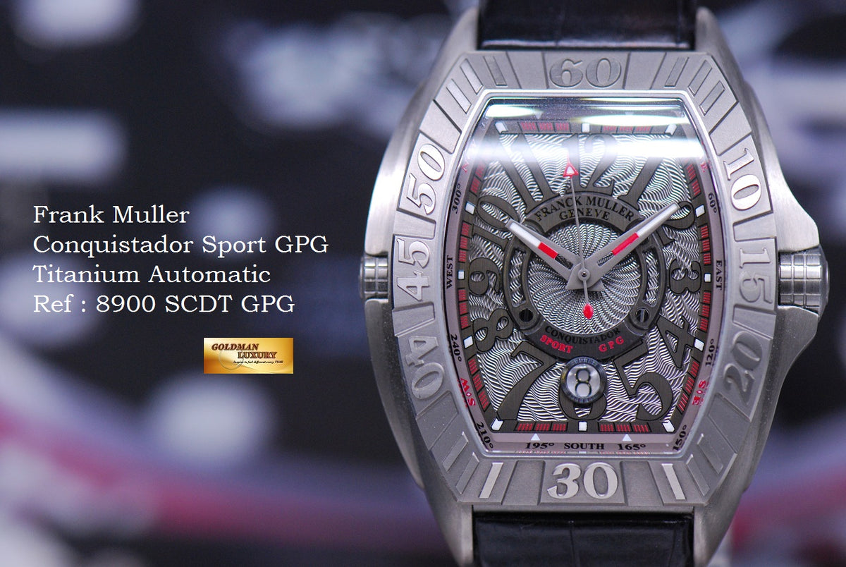 [SOLD] FRANCK MULLER CONQUISTADOR SPORT GPG TITANIUM AUTOMATIC 8900 SC DT (MINT)