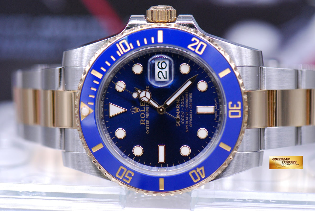 [SOLD] ROLEX OYSTER PERPETUAL SUBMARINER BLUE HALF-GOLD CERAMIC Ref 116613LB (NEW-UNWORN)