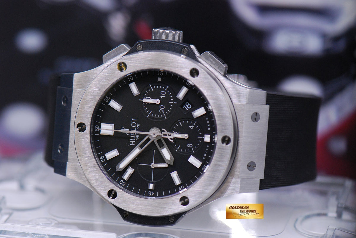[SOLD] HUBLOT BIG BANG CHRONOGRAPH 44mm STEEL  BEZEL AUTOMATIC 301.SX.1170.RX (MINT)