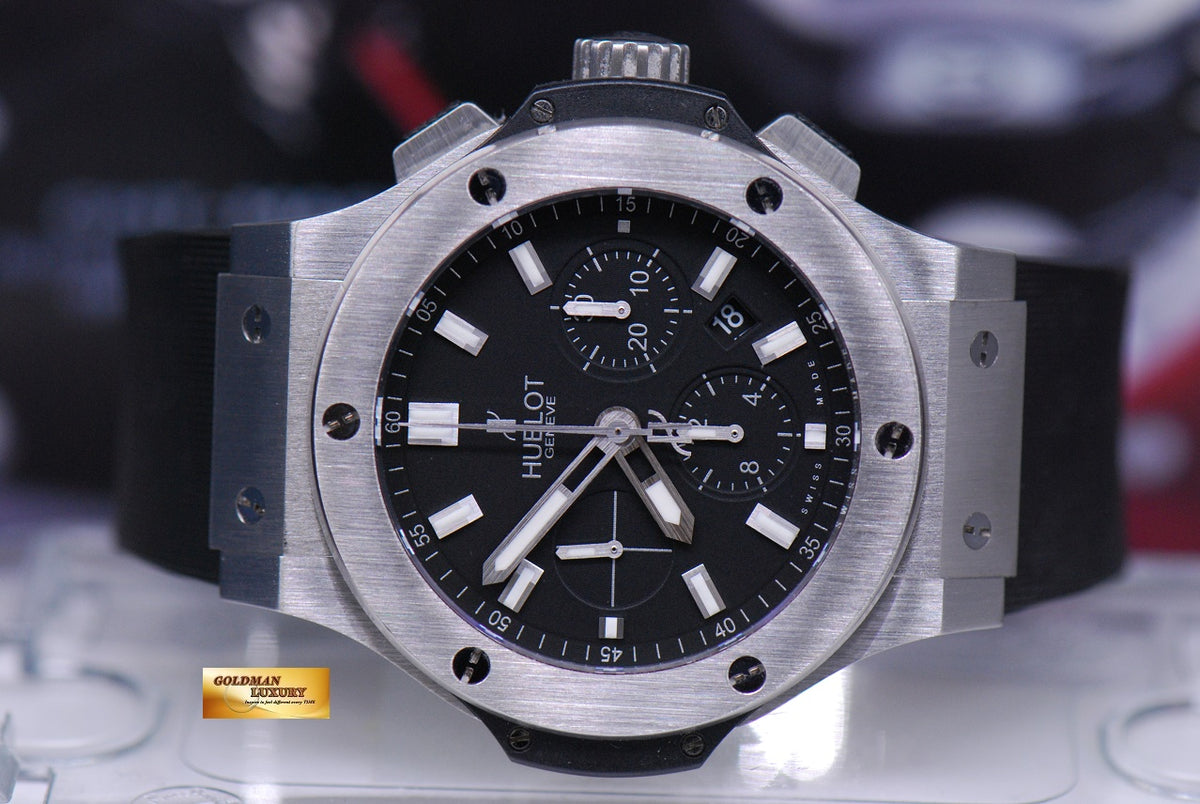 [SOLD] HUBLOT BIG BANG CHRONOGRAPH 44mm STEEL  BEZEL AUTOMATIC 301.SX.1170.RX (MINT)