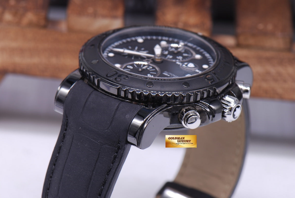 [SOLD] MONT BLANC SPORTCHRONO DLC BLACK AUTOMATIC (MINT)