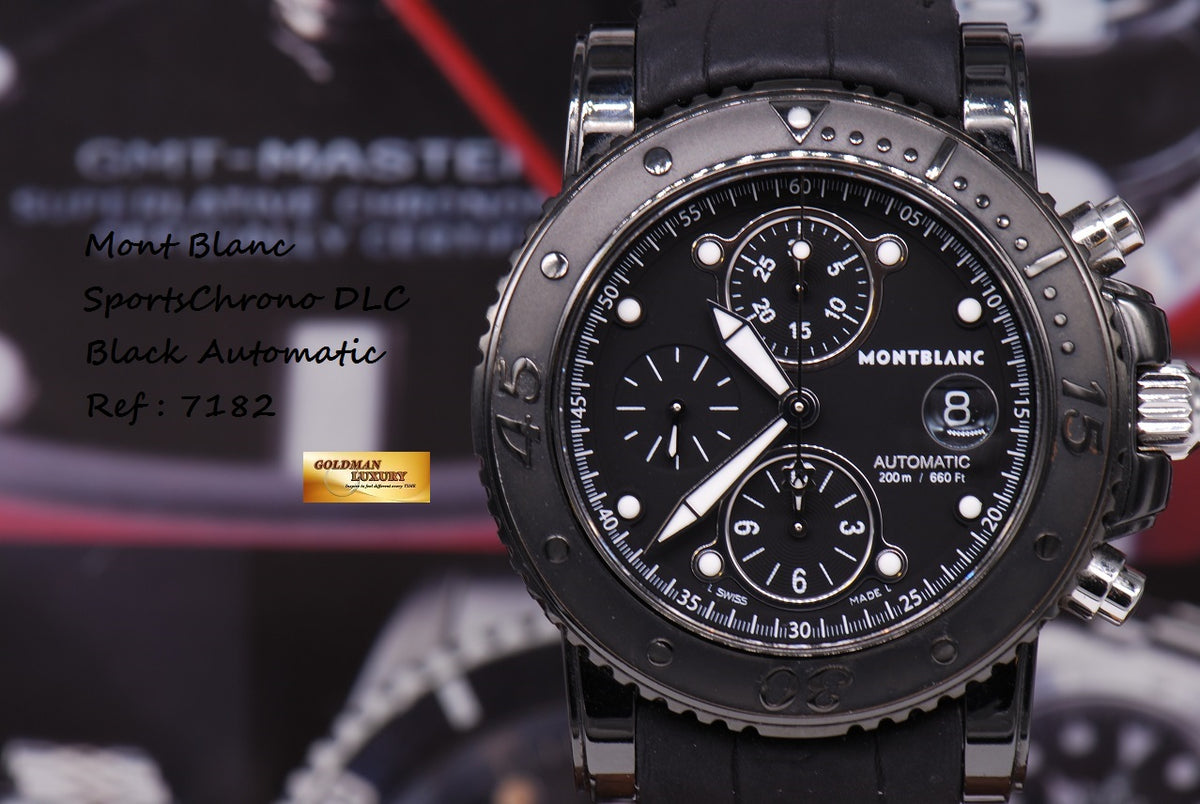 [SOLD] MONT BLANC SPORTCHRONO DLC BLACK AUTOMATIC (MINT)