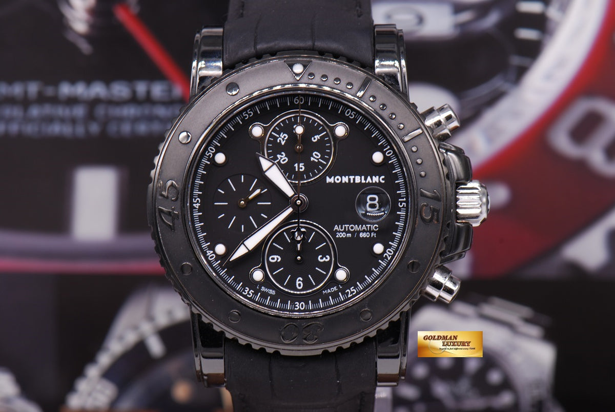 [SOLD] MONT BLANC SPORTCHRONO DLC BLACK AUTOMATIC (MINT)
