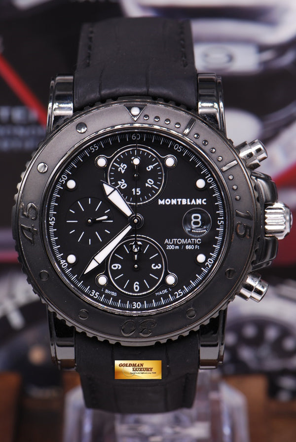 [SOLD] MONT BLANC SPORTCHRONO DLC BLACK AUTOMATIC (MINT)