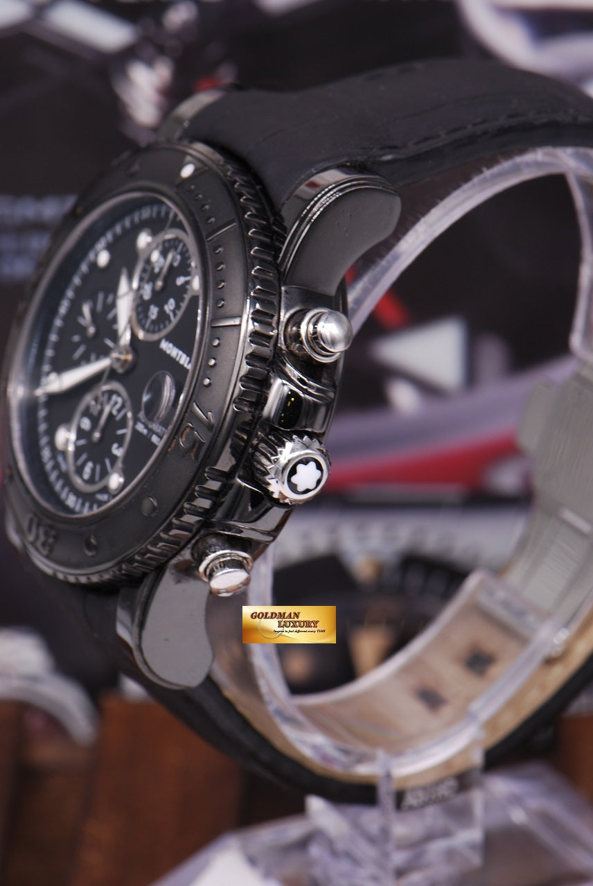 [SOLD] MONT BLANC SPORTCHRONO DLC BLACK AUTOMATIC (MINT)