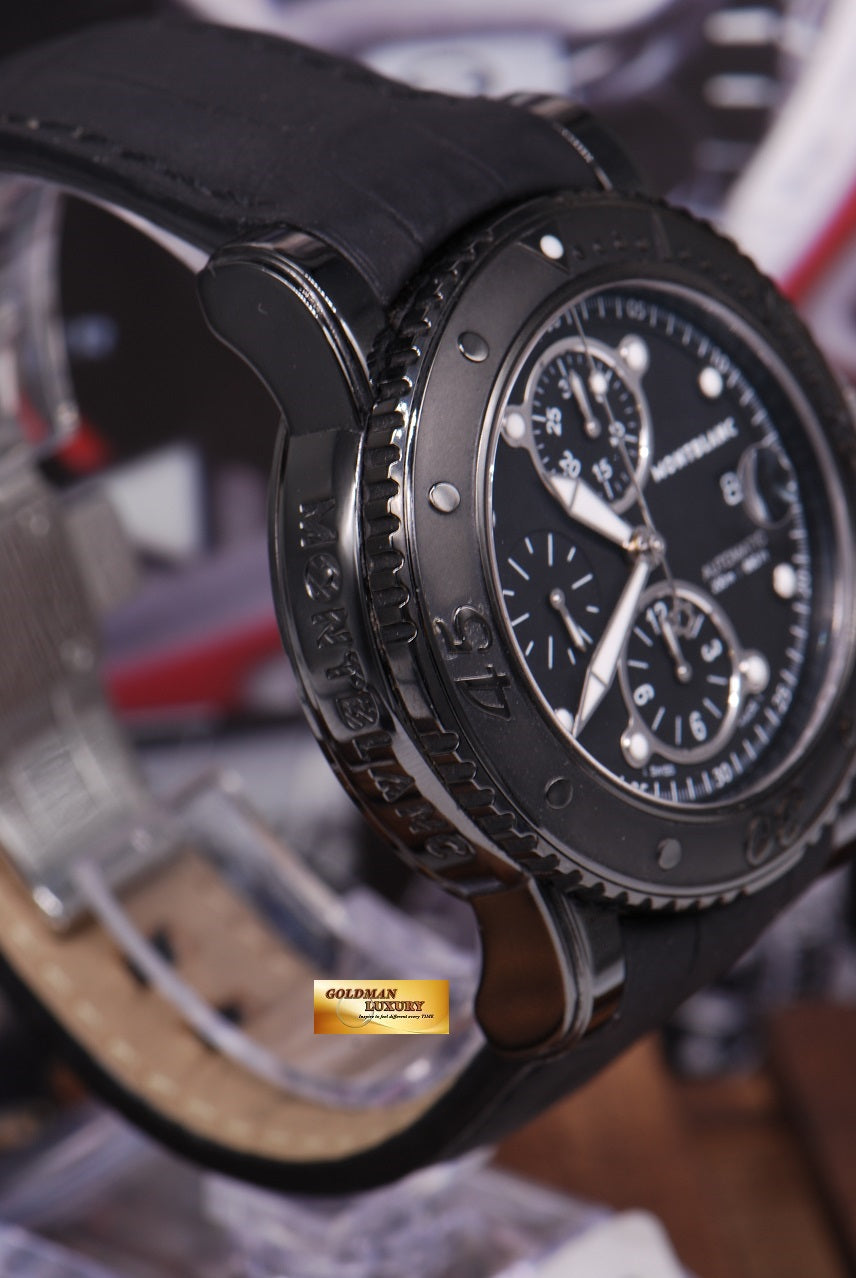 [SOLD] MONT BLANC SPORTCHRONO DLC BLACK AUTOMATIC (MINT)