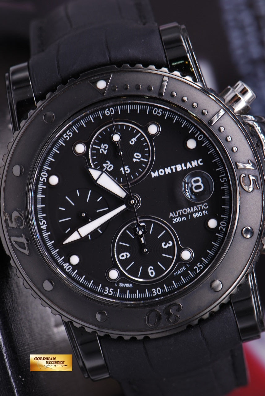 [SOLD] MONT BLANC SPORTCHRONO DLC BLACK AUTOMATIC (MINT)