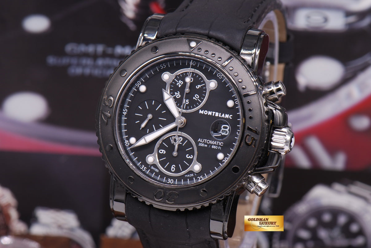 [SOLD] MONT BLANC SPORTCHRONO DLC BLACK AUTOMATIC (MINT)