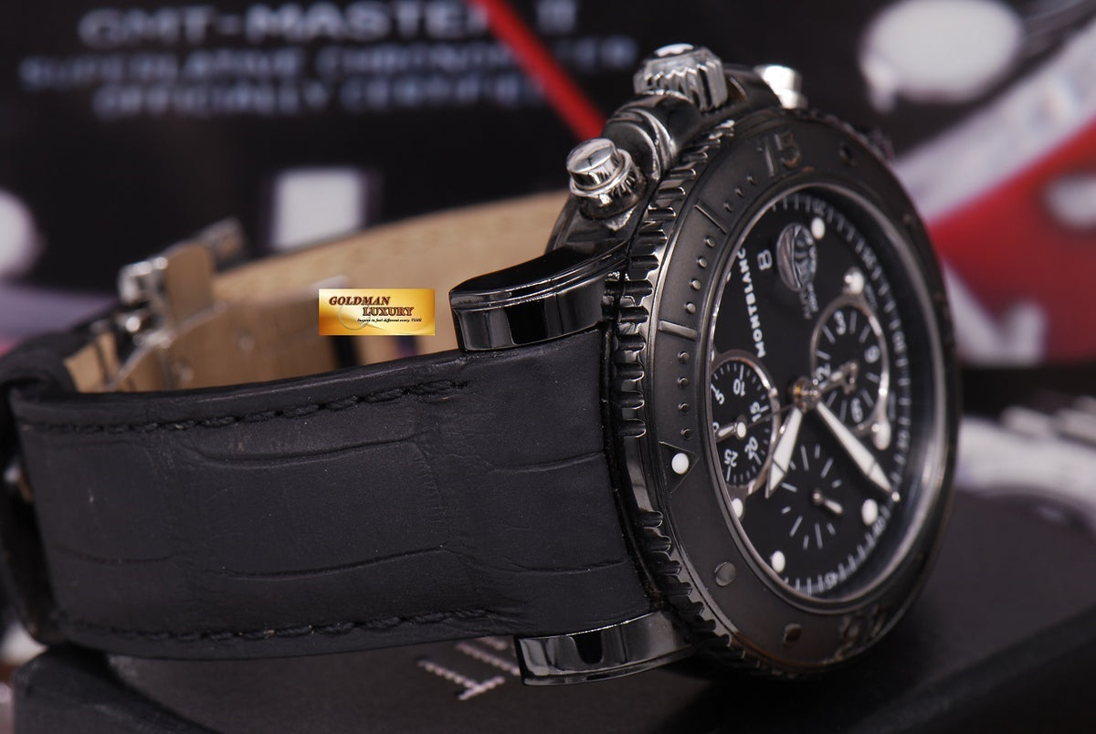 [SOLD] MONT BLANC SPORTCHRONO DLC BLACK AUTOMATIC (MINT)