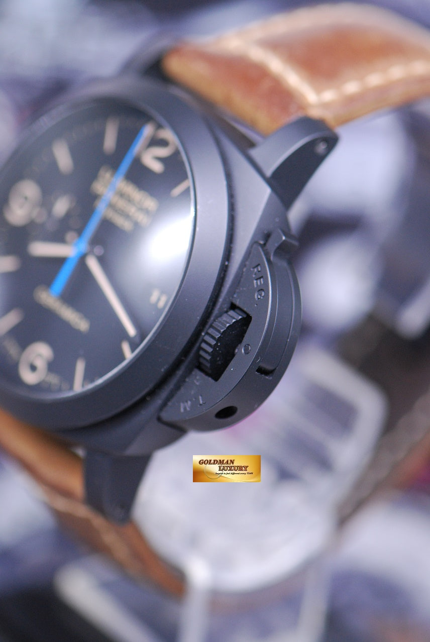 [SOLD] PANERAI LUMINOR FLYBACK CHRONOGRAPH BLACK CERAMIC AUTOMATIC PAM 580 (MINT)